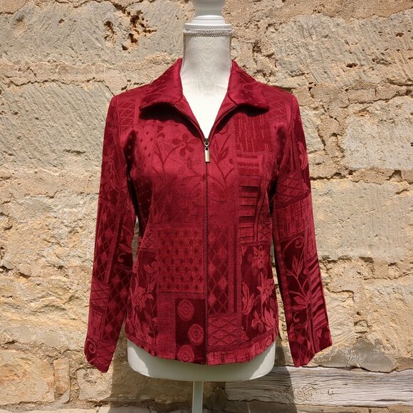 Red Renaissance Jacket with Zipper PS - Picture 6 of 10